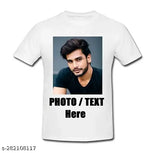 Personalized white polycotton infant t-shirt with A4 print front, machine washable, available in S, M, L, XL, XXL sizes