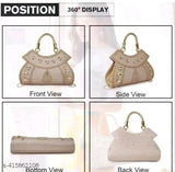 Fashionable PU clutches, embellished net design, 2 compartments, free size (11x5in), India-made with artificial diamond pieces