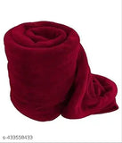 Maroon fleece single bed blanket by RICHLINEN - soft, warm, and comfortable for home or travel use
