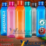 Crystal clear, leak-proof, break-proof plastic fridge water bottle set (1000 ml), multicolor - ideal for office, school, college, gym, picnic, and home use