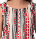 Rayon printed kurta pant set for women, sleeveless, stylish, and feminine rayon fabric from India