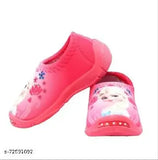 Pink Frozen design printed synthetic slip-on shoes for girls (N), soft and washable, ideal for playtime