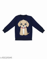 Cotton blend boys sweatshirt with heart rulers dog print, soft fabric for ages 2-8 years old