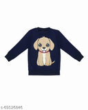 Cotton blend boys sweatshirt with heart rulers dog print, soft fabric for ages 2-8 years old