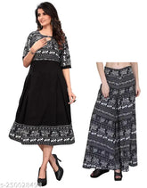 Anarkali kurta with Pallazos Set, printed multicolor party dress in digital print crepe fabric. Relaxed fit, suitable for work or festive events. Made in India