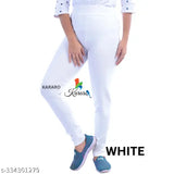 Women's Cotton Blend Solid Jeggings - Lightweight, trendy, and comfortable cotton lycra jeggings, OE fabric recycled, suitable for multiple sizes from 26 to Free Size, made in India