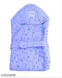 Cotton unisex hooded towel-wrapper sleeping bag nest for newborn babies (0-15 months), soft, durable, and protective with variety of designs