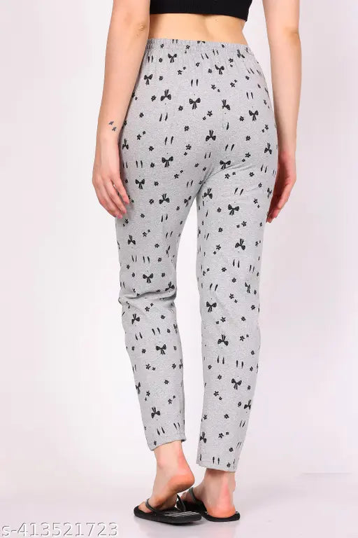 Women's printed maxi cotton pyjama set (2pcs), XL, made in India