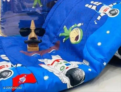 Premium 3D Printed Polycotton Single Comforter for AC Rooms - Lightweight, durable, and versatile AC blanket for kids & adults. Made in India