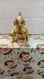 Brass Krishna idol, intricately designed, size 4, India origin