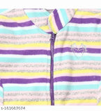 Acrylic striped long sleeve sweater for girls (9-10 years or 11-12 years), made in India