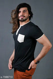 Thalasi Knitfab cotton round neck T-shirt for men, solid color, short sleeves, size S (36in x 27in), Indian origin