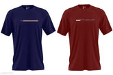 Trendy designer men's cotton t-shirts, short sleeves, printed pattern, 2 pieces S & M sizes, original product, durable fabric