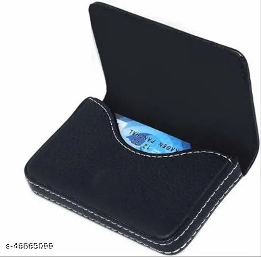 Brown faux leather Classic World ATM Card Holder, compact men's wallet for business cards, IDs, and cards, magnetic closure, Indian-made