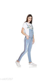 Denim sleeveless classic retro dungaree jumpsuit, dyed/washed pattern, Indian-made fashion item (N) size S, M, L, XL
