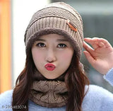 Grey and navy blue wool balaclava cap with Bennie cup, protective headgear for men and women in two pieces