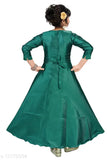 Embroidered satin dress for girls (3-4yrs: 22in bust, 32in length | 4-5yrs: 24in bust, 34in length | etc.), Indian origin