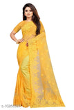Attractive satin saree with embroidered blouse, free size, Indian-origin fashion accessory