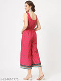 White viscose rayon sleeveless jumpsuit with wedding-inspired digital print, accentuated waistline, India