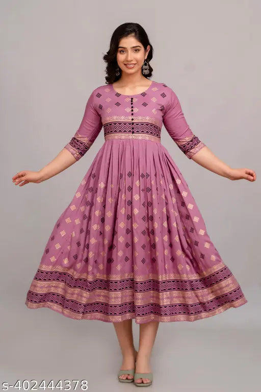 Rayon printed combo Aishani attractive kurta for women, three-quarter sleeves, M-XXXL sizes available, Indian fabric and design