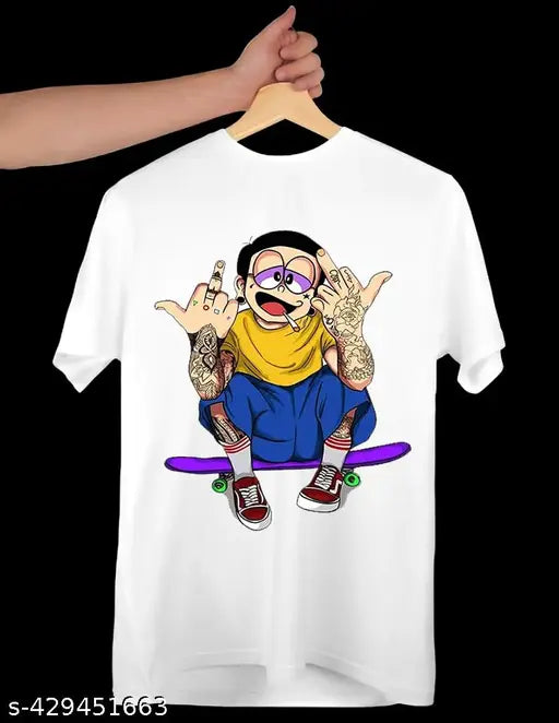 White polyester Goku Ragon Ball Z t-shirt for men, printed with anime characters, suitable for office or sports, XS-XXL sizes available