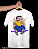White polyester Goku Ragon Ball Z t-shirt for men, printed with anime characters, suitable for office or sports, XS-XXL sizes available