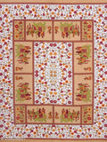 100% cotton Jaipuri floral double/queen bedsheet & 2 pillow covers, ideal for summer - UniqChoice India