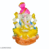 Marble-finish Pagdi Ganesha Idol, 85 x 65 x 12 cm decorative statue from SCULPTO MANIA, Indian artisanal poly resin showpiece