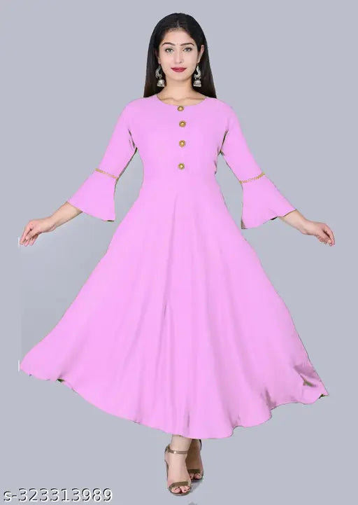 Rayon women's kurti, solid combo, affordable prices, three-quarter sleeves, ideal for daily wear