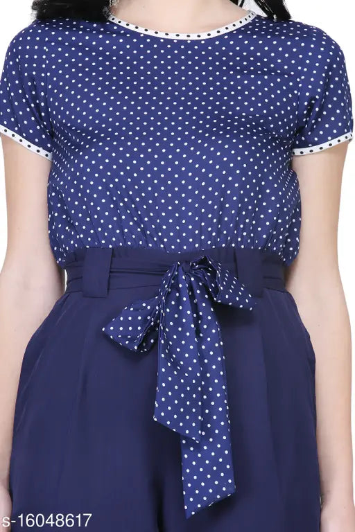 Trendy printed net polyester jumpsuit for women, short sleeves, size S-XL. Women's fashion jumpsuit on hanger