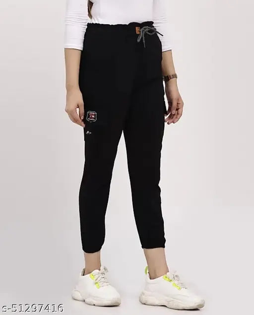 Toko joggers for girls, stretchable Lycra pants with elasticated waist (size 28-32), featuring four pockets. Indian made