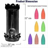 Resin Shiv Ling incense burner with back flow cones, Indian Shiva idol for aromatherapy home decoration (1 pack)
