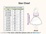 Silver rayon knee length printed net dress for baby girls (rna003org), 2-3 years size
