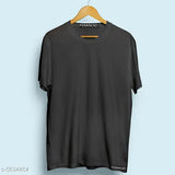 Trendy cotton men's solid t-shirt, short sleeves, fashionable in M/L sizes, made in India