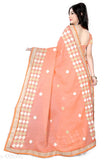 Ethnic chiffon saree with zari border, versatile Indian wear for traditional events