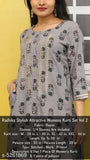 Women's printed rayon kurta with palazzos, three-quarter sleeves, rayon fabric on fashion mannequin