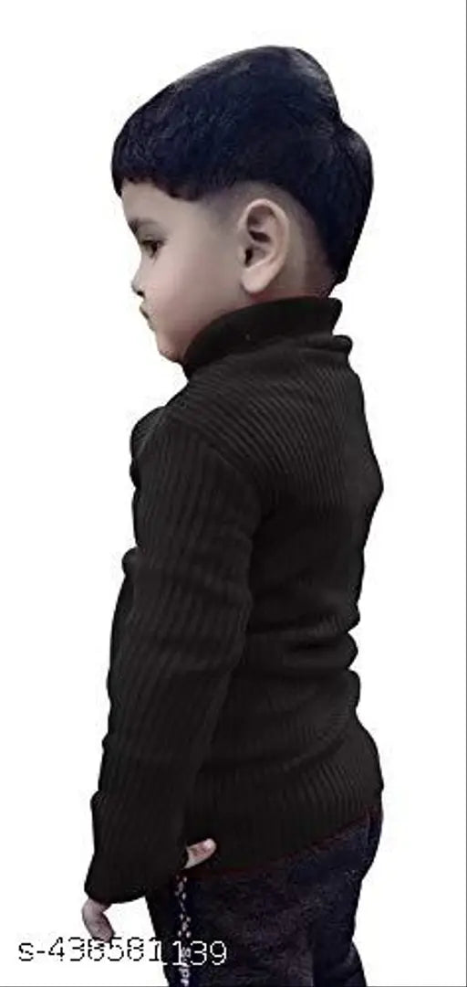 Woolen high neck sweaters (pack of 2) for kids, warm and cozy solid-colored full sleeve thermal vests