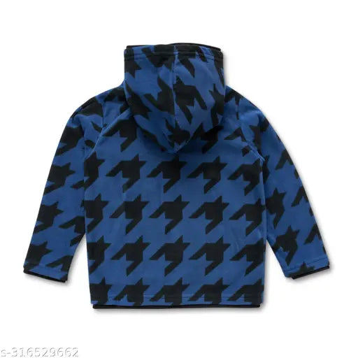 Unisex polyester hoodie, printed net design for kids ages 1-2 years or 5-6 years. Made in India
