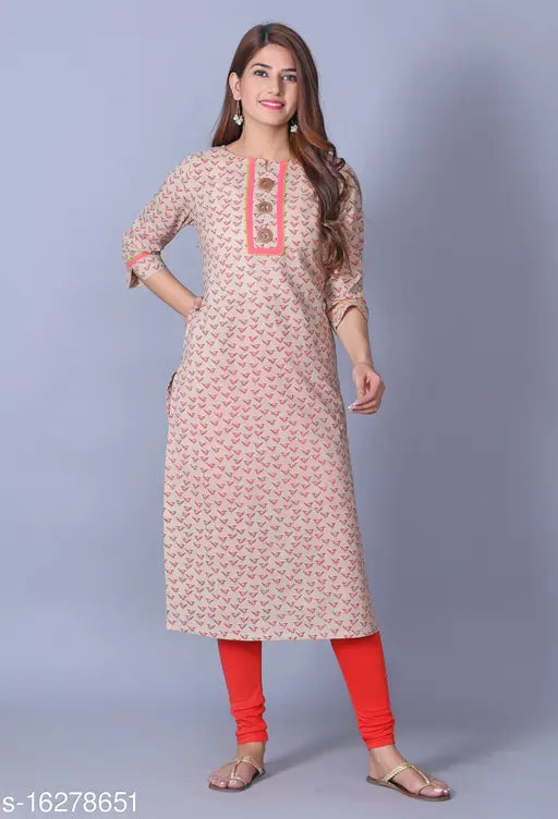 Rayon printed petite kurti, short sleeves, XS size (36" bust, 46" length), Indian fashion