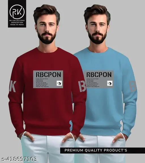 Classy printed cotton fullsleeve men's t-shirt, Indian-made, long sleeves with vibrant pattern