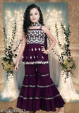 Embroidered A-line Georgette Kurta sets with dupattas, Indian fashion for kids aged 5-15 years