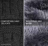 Arcylic fur beanie cap, unisex woolen hat for winter, warm accessory from India