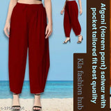 Rayon Afgani Harem pant with pocket - modern style from India (pack of 1, solid color)