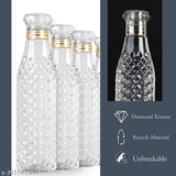 Crystal-clear 1000ML plastic water bottles, pack of 3 from ELIGHTWAY MART - ideal for outdoor activities or home use