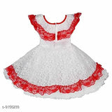 Silver kraft baby girl's lace net party dress, short sleeves, 3-4 years size from India