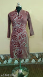 Fancy woollen kurti, embroidered three-quarter sleeve woolen top for women and girls, handcrafted Indian attire