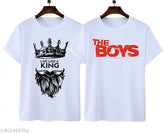 Mens printed round neck t-shirts pack of 2, poly blend, short sleeves, size S-XL, India-made fashion apparel
