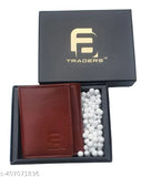 Brown genuine leather RFID wallet, 5 compartments for men & women, durability and style combined