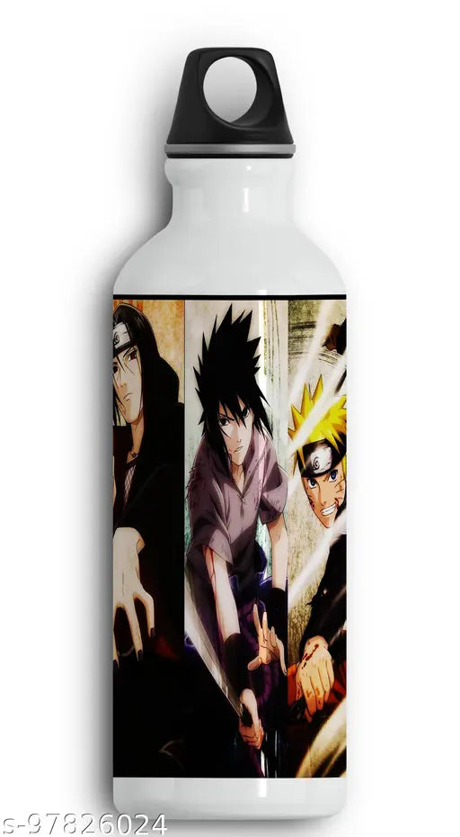 TrendoPrint Naruto-themed aluminum sipper water bottle (600ml) for gym, yoga, kids, adults - unique gift for any occasion, premium quality and trendy design