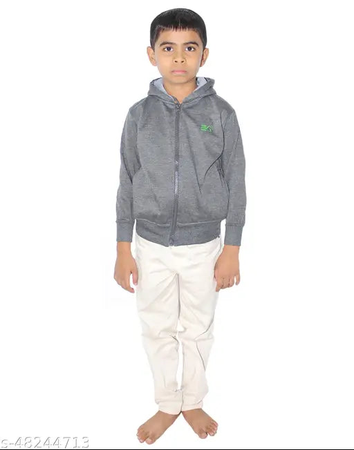 Cotton blend solid color sweatshirt for boys, perfect for winter and gifting, ultra soft fleece material, India origin